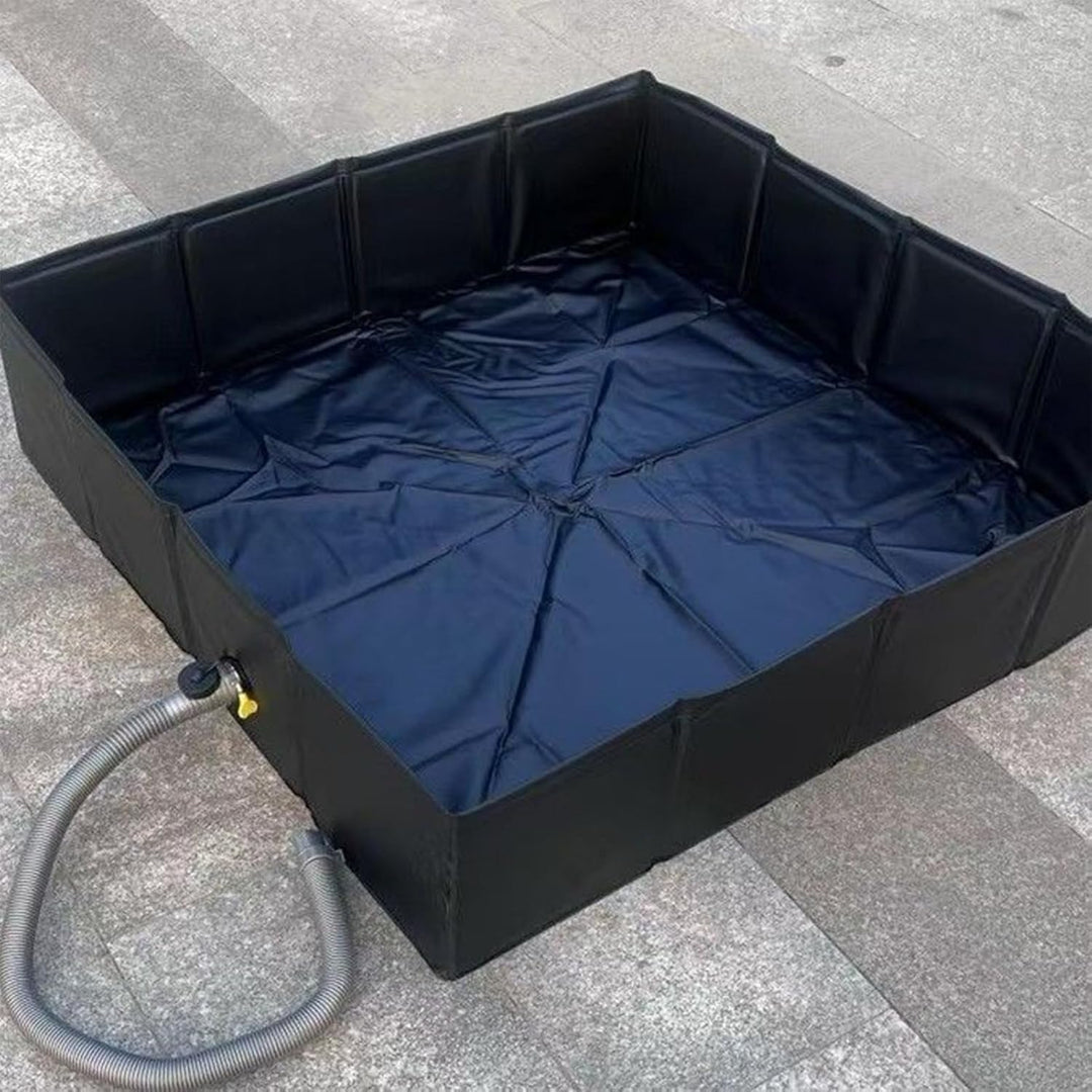 Faltbare Duschbasis, 104x104x25cm Grosse Tragbare Duschwanne Mit Abflussrohr, Duschzelt Camping Dusc