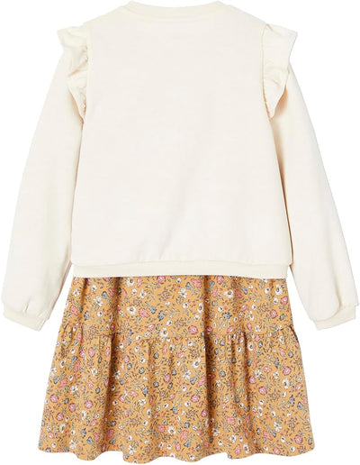 Vertbaudet Mädchen Set: Shirtkleid & Cardigan 158 karamell, 158 karamell