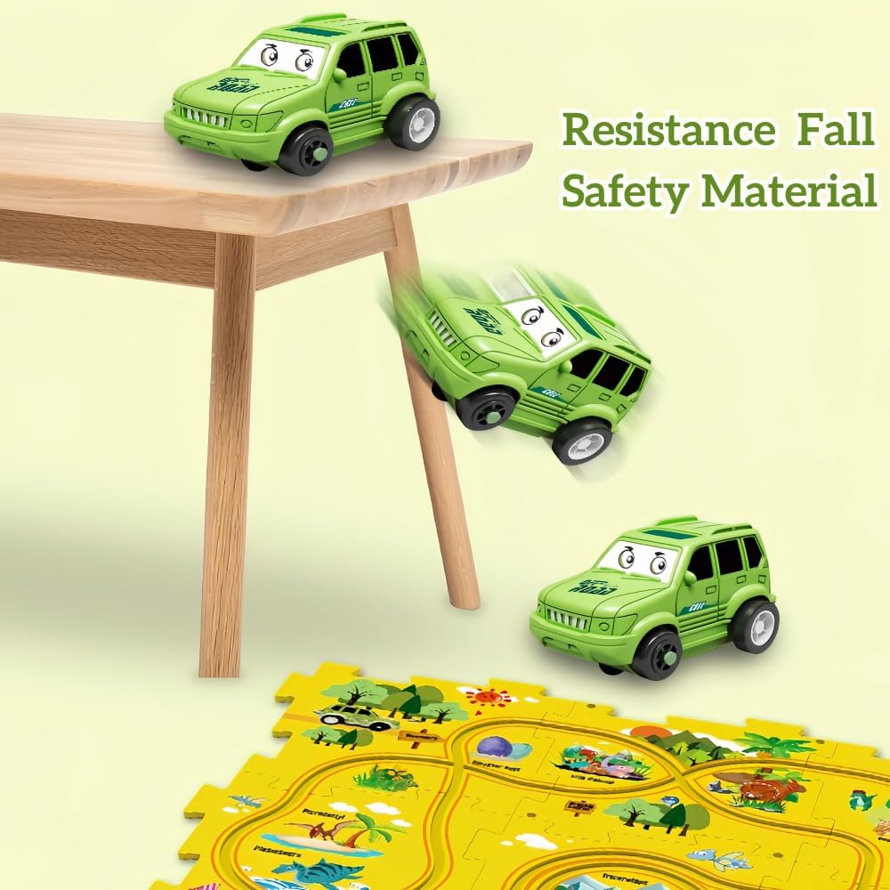 Auto Spielzeug Autorennbahn Spielzeugauto DIY-Puzzlebahn für Kinderspielzeug DIY-Route Cars Spielzeu