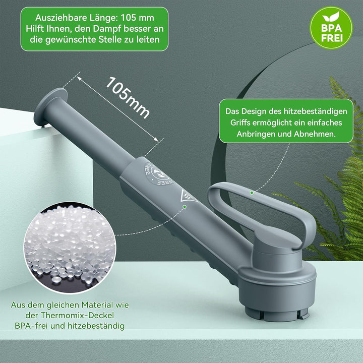 KULACO Dampfumleiter für Thermomix TM6 TM5 TM31 TM21, Dampfumleitung zum Schutz von Küchen Hängeschr