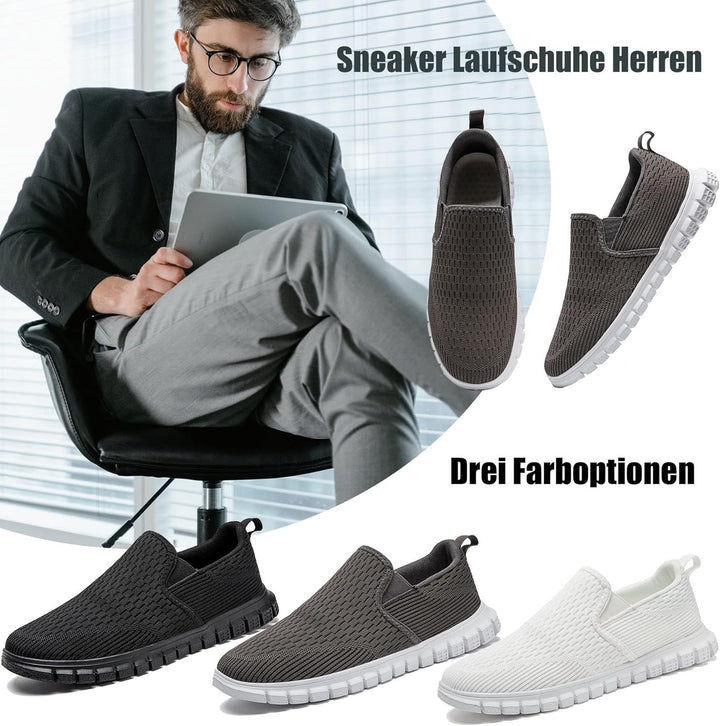 Oltyutc Herren Sneakers Slip On Schuhe Laufschuhe Sportschuhe Tennisschuhe Walkingschuhe Bequem Atmu