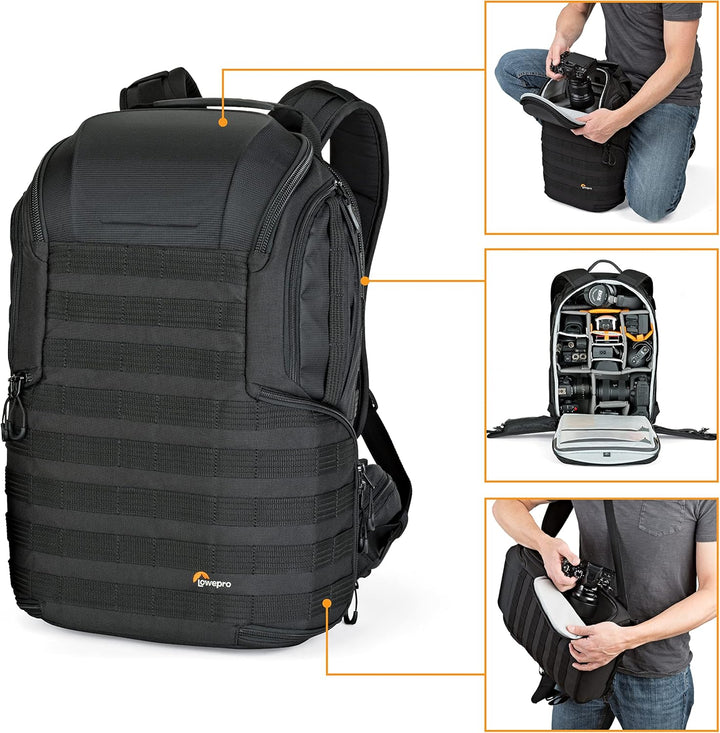 Lowepro ProTactic 450 AW II Modularer Rucksack mit Allwetterhülle &amp; SanDisk Ultra Android microSDXC