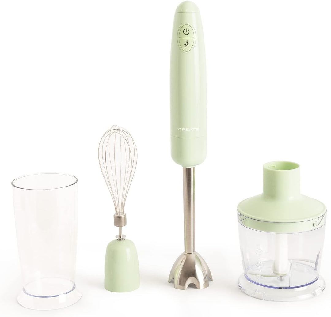 CREATE/FULLMIX RETRO/Stabmixer in Pastellgrün/Mixer und Pürierstab, 6 Geschwindigkeiten, 15000U, 500