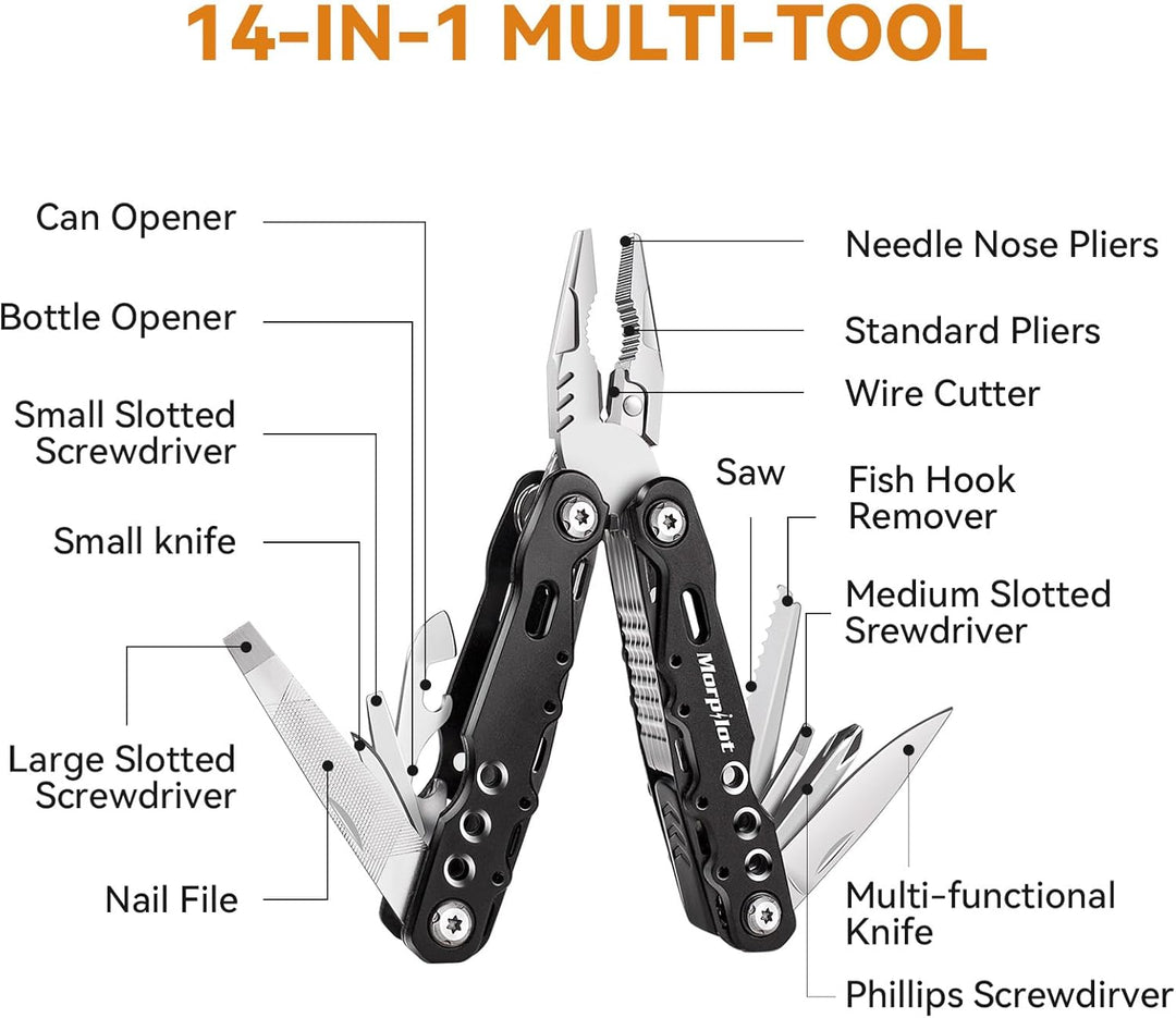 morpilot Geschenke für Männer, 25 in 1 Multitool Werkzeug, Kleine Weihnachtsgeschenke für Männer, Ge