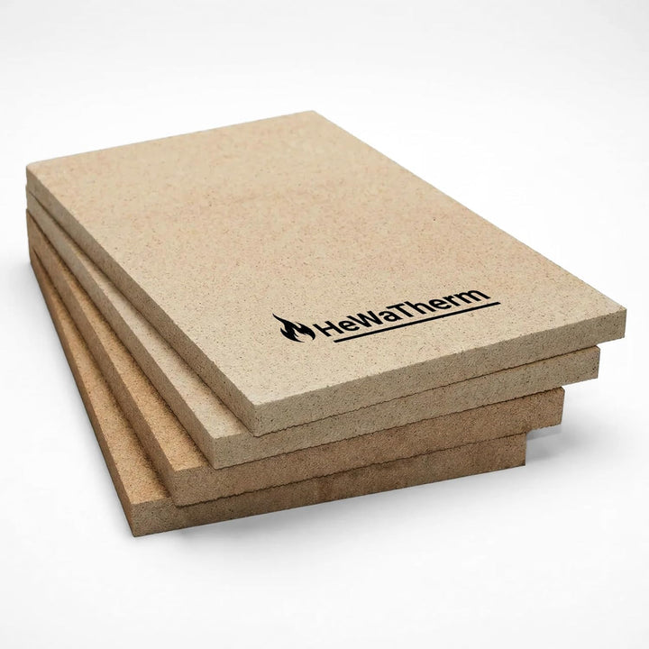 HeWaTherm Vermiculite 1100°C/625kg 500 x 300mm (40mm Stärke, 4 Platten) 40mm Stärke 4 Platten, 40mm