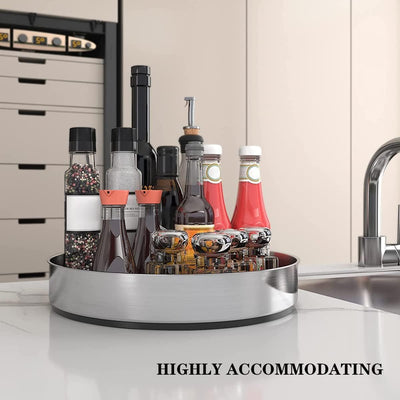 PIGPIGFLY Drehorganizer Küche,Drehscheibe Spice Rack Organizer Für Kabinett, 360 Grad Rotierender Vo