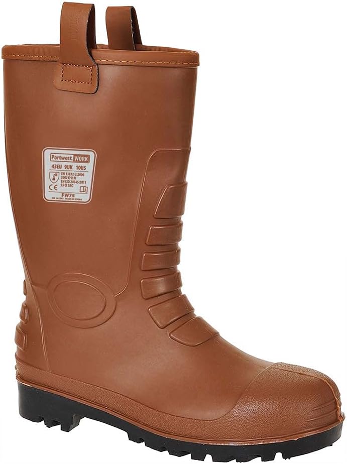 Portwest Neptune Rigger Sicherheitsstiefel S5 CI, Grösse: 43, Farbe: Tan, FW75TAR43 Braun 9, Braun 9