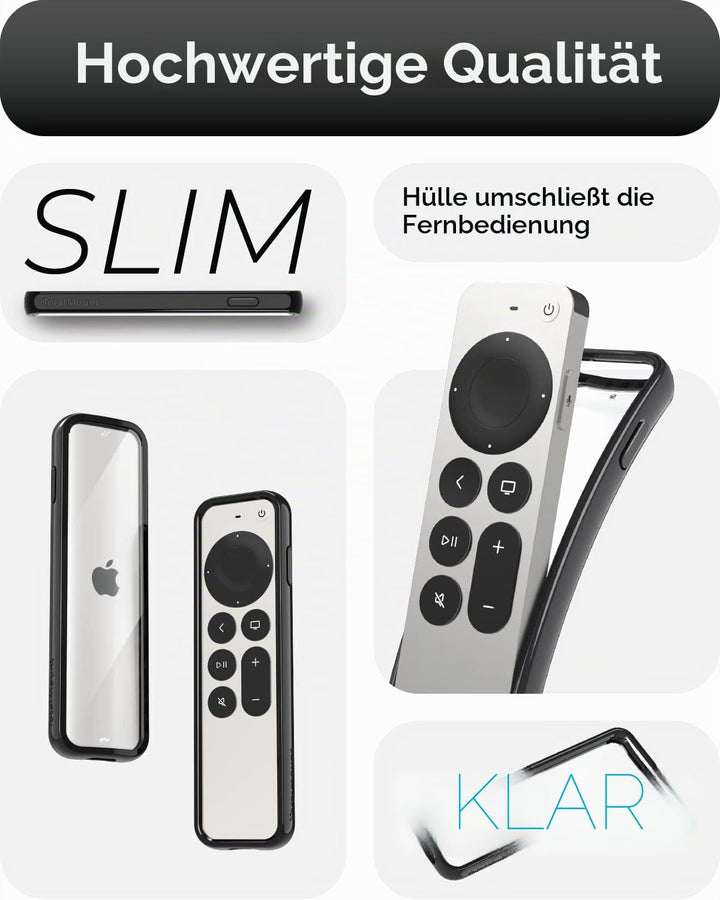 TotalMount Air Rim Case – Schlanke, Hybrid-Schutzhülle mit ultimativem Fallschutz für Apple TV-Fernb