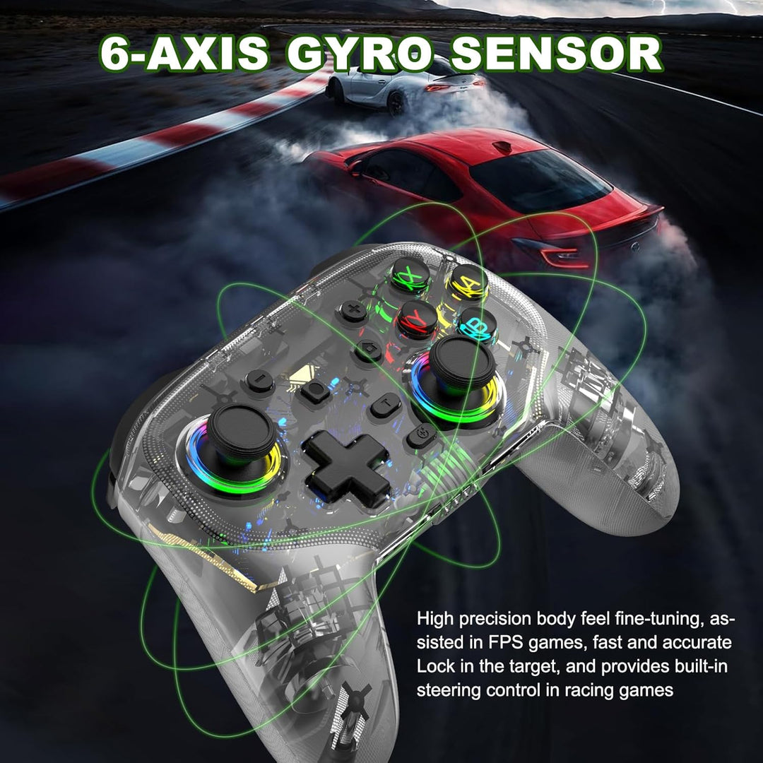Joso Wireless Controller für PC/Switch/PS4/PS3, Smartphone Controller für iPhone/Android Unterstützt