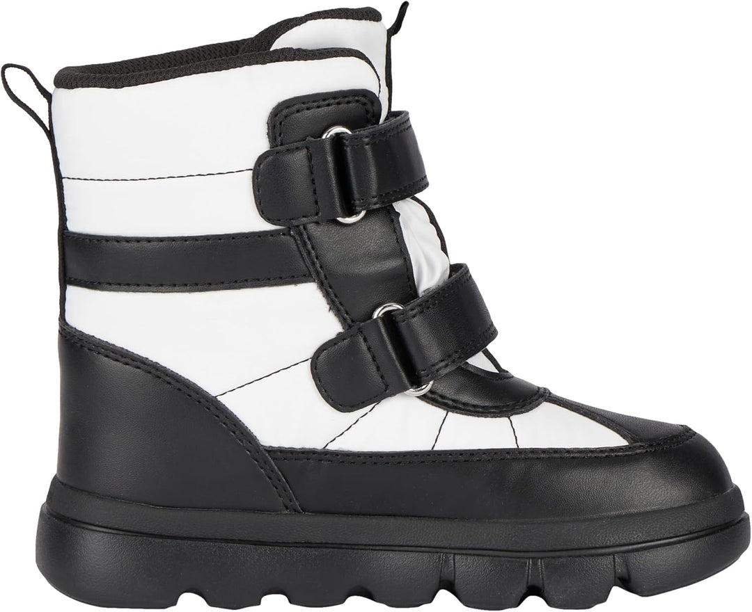 Geox Mädchen J Willaboom Girl B A Ankle Boot 35 EU White Black, 35 EU White Black
