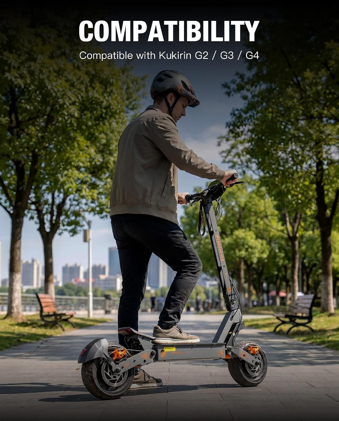 Hinterer Kotflügel mit Rücklichtabdeckung Kompatibel mit Kukirin G2 / G3 / G4 Kickscooter, Stossfest
