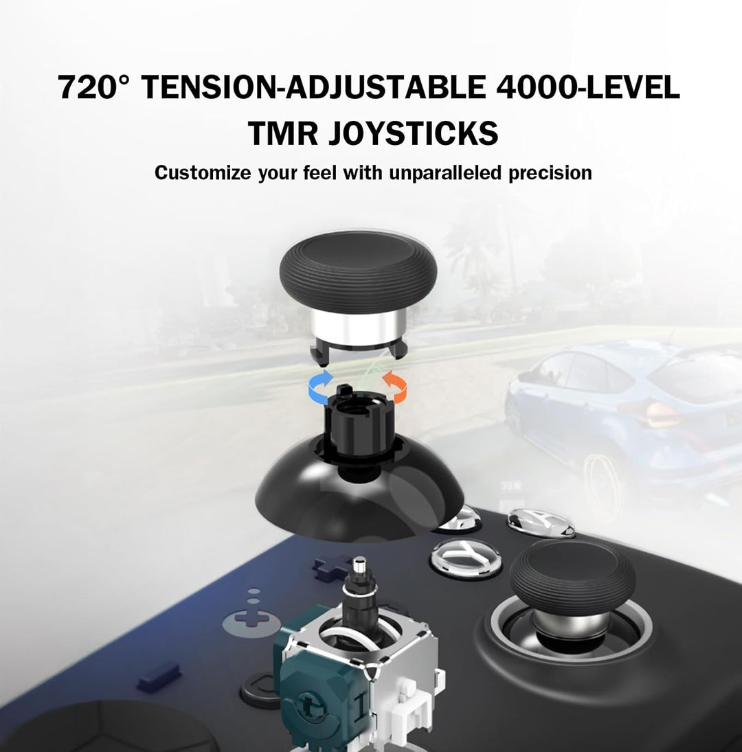 GuliKit TT Pro Wireless Game Controller, Bluetooth,Hyperlink Wireless Adapter,Wired, Anti-Drift 720°