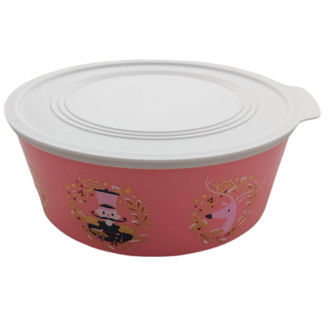 Tupperware Quadro Runden Weihnachts- Motiv 1,5 Liter Lachs - Keksdose Keksbox Box Dose Behälter Gros