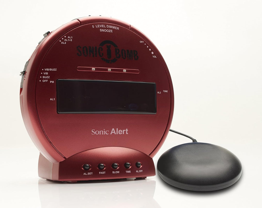 Geemarc Telecom S.A SBB500SSR-I Sonic Bomb, Vibrationswecker, Kunststoff, Plastik, Metal, Rot, One S