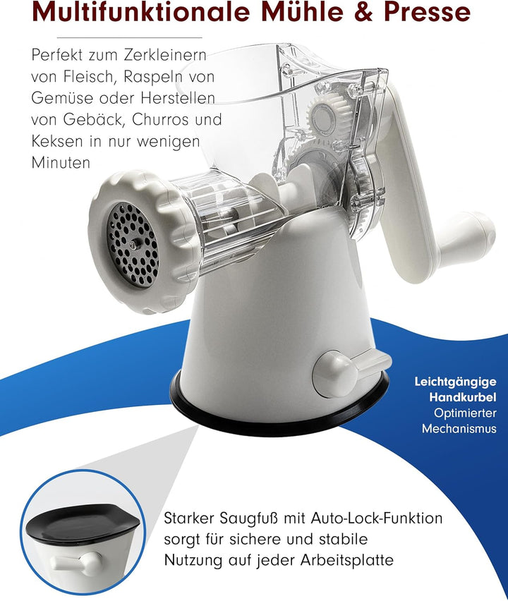 Tredoni Manuelles Fleischwolf Mühle & Gemüse Schredder, Keks Maschine Plätzchen Hersteller + Kekse M