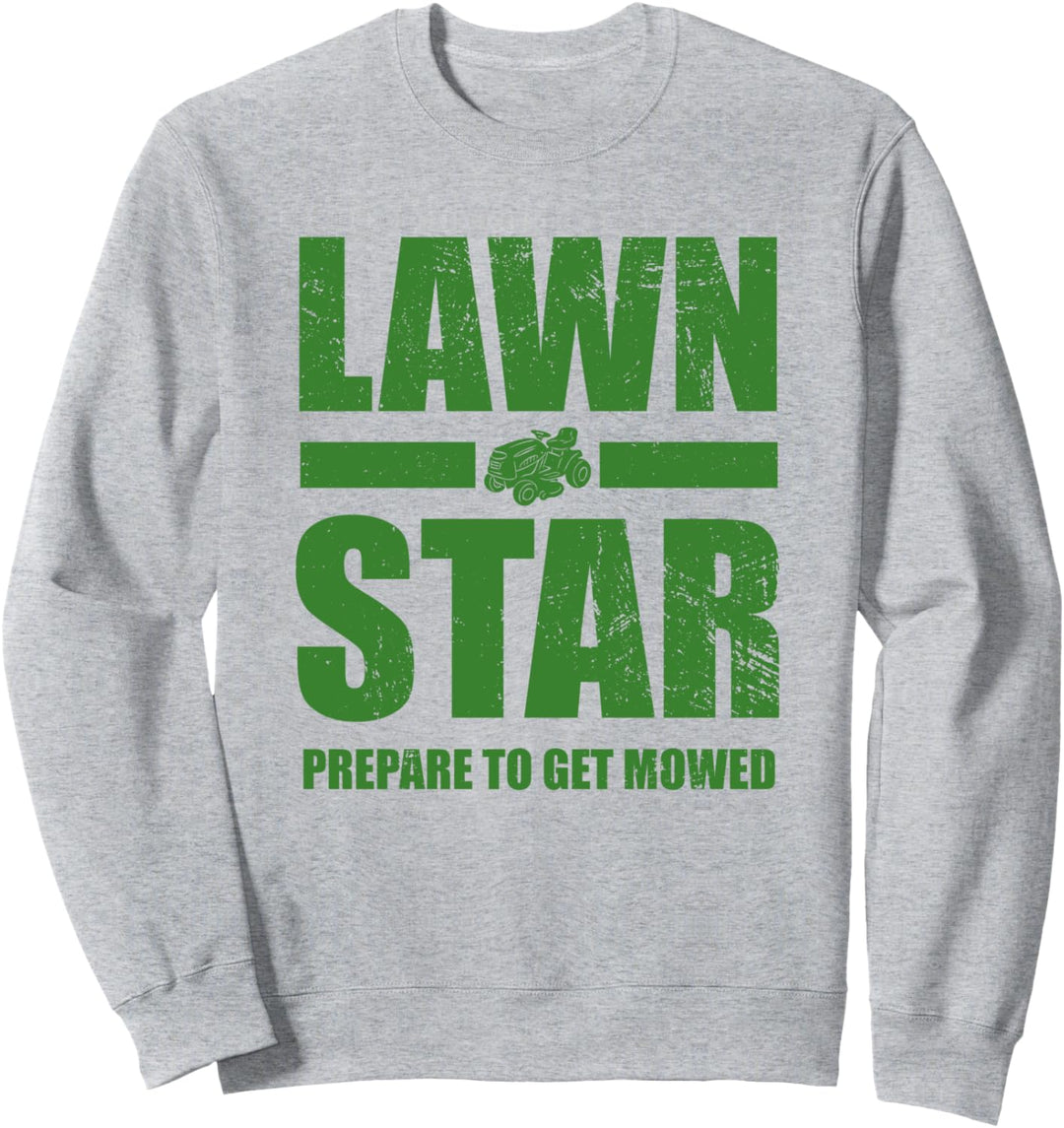 Lustige Rasenmäher Mähen Mais Stern Hof Arbeit Rasen Traktor Sweatshirt