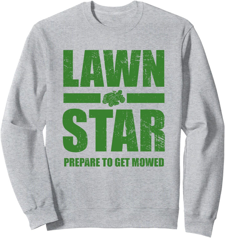 Lustige Rasenmäher Mähen Mais Stern Hof Arbeit Rasen Traktor Sweatshirt
