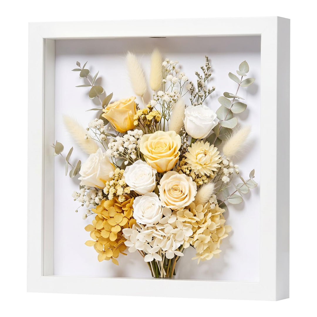 EUGAD 3D Bilderrahmen zum Befüllen, 2er Objektrahmen Spardose, Bilderrahmen 33x33 cm, tiefer Rahmen