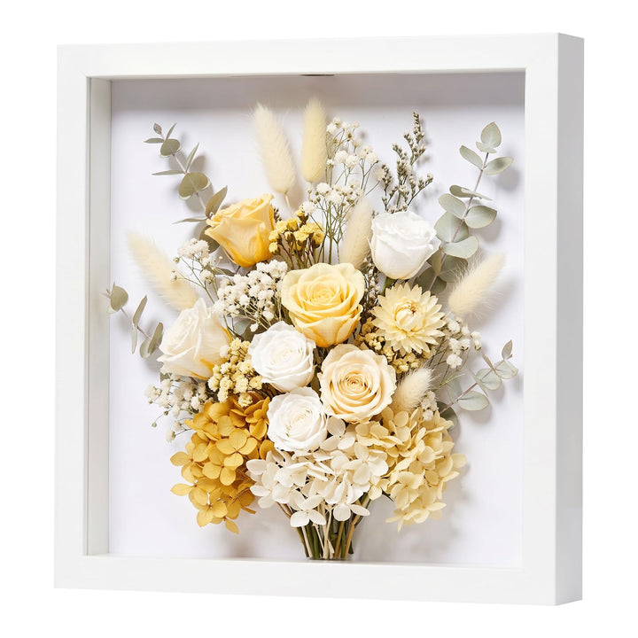 EUGAD 3D Bilderrahmen zum Befüllen, 2er Objektrahmen Spardose, Bilderrahmen 33x33 cm, tiefer Rahmen