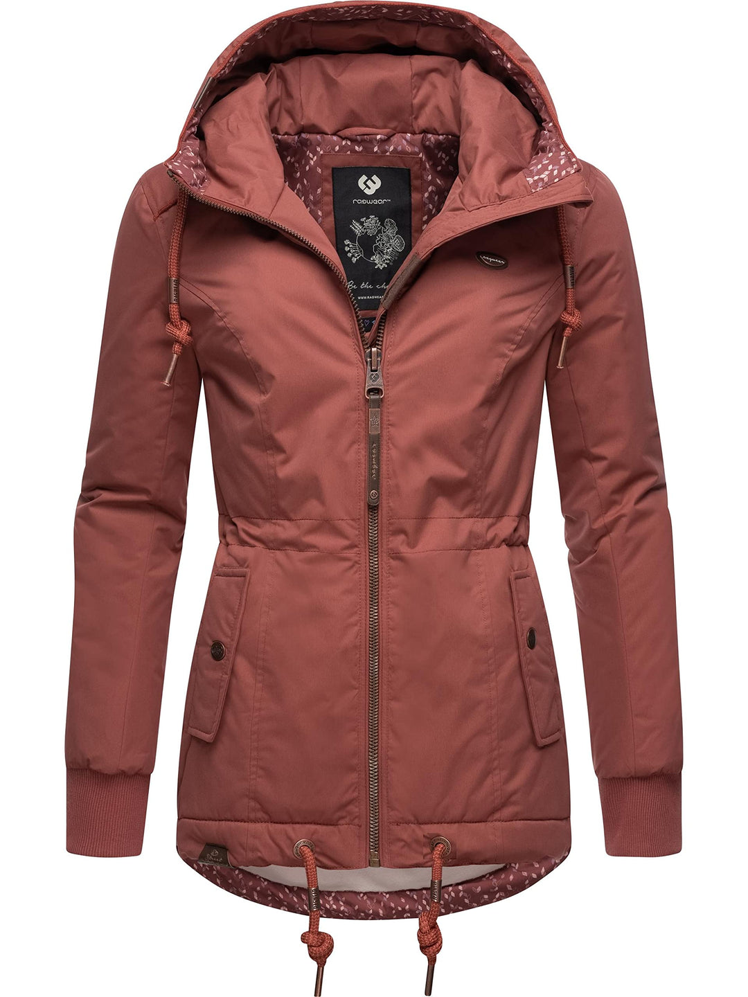 Ragwear Damen Winterjacke Outdoorjacke wasserdicht mit Kapuze YM-Danka XS-6XL M Terracotta22, M Terr