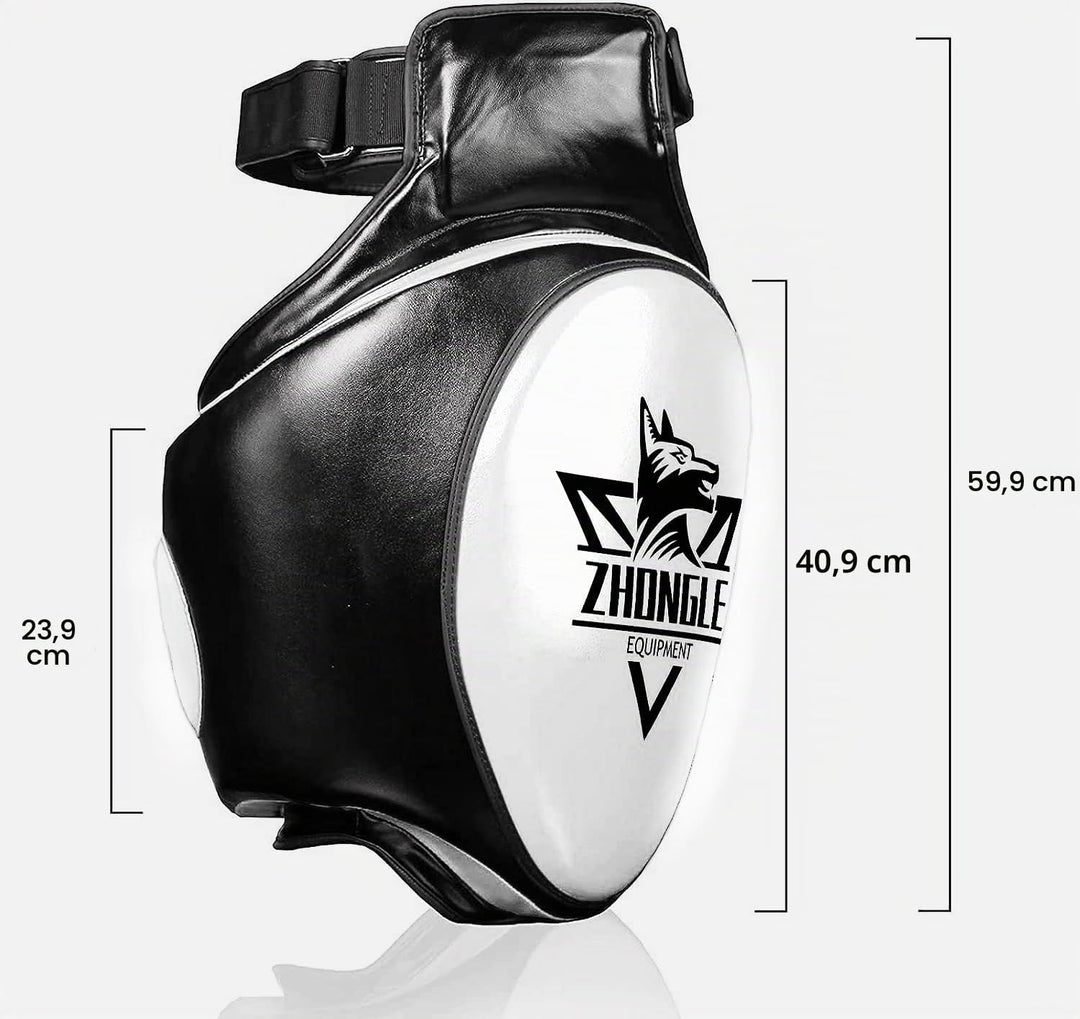 ZHONGLE Oberschenkelpolster Muay Thai, Oberschenkel-Sport-Protektor-Pads Max Thick 10,2 cm, Muay Tha