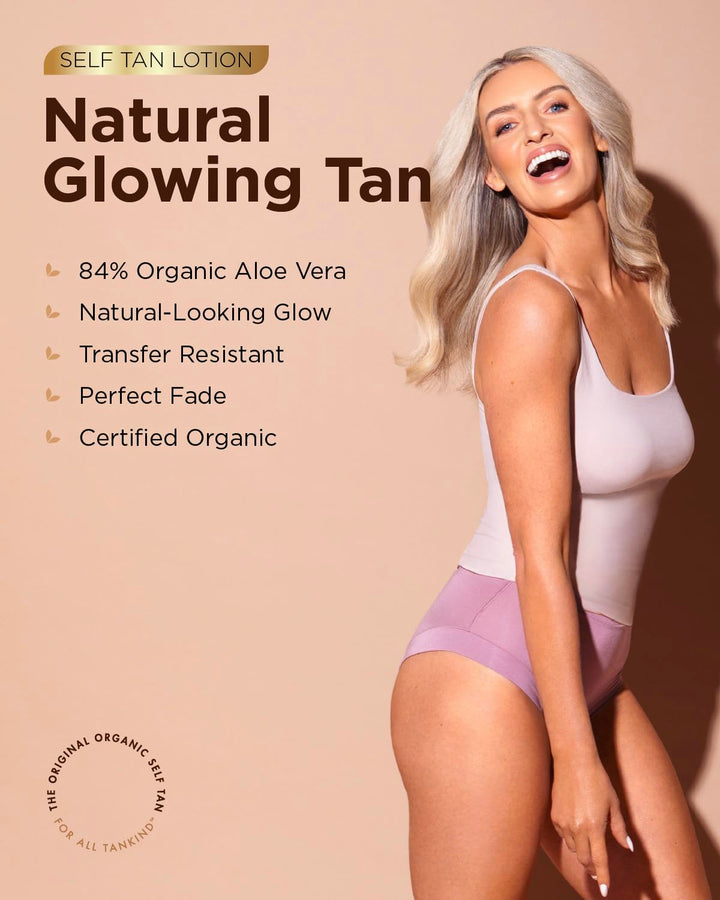TanOrganic Selbstbräunungslotion, Selbstbräuner Zertifiziert Bio Natürlich Vegan 100ml