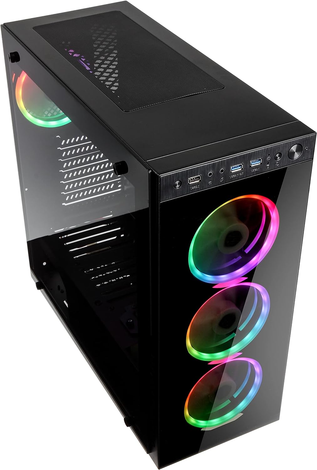 KOLINK Horizon RGB Midi-Tower ATX, Tempered Glass Computergehäuse, PC Hülle, RGB PC Case, PC Gehäuse