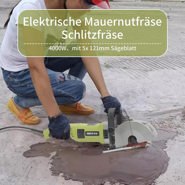 ROGONPDK 4KW Elektrische Schlitzfräse Wandfräse Elektrische Sicher Mauernutfräse Mauernutfräse Schli