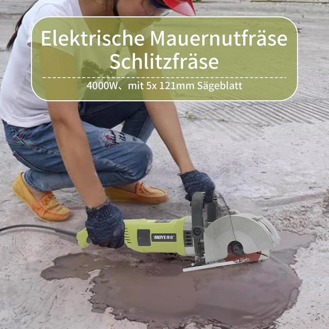 TaNeHaKi Elektrische Schlitzfräse 6000r/min Elektrische Wandschlitzmaschine Mauernutfräse Wandfräse