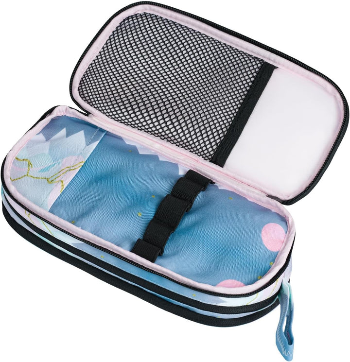 Baagl Federmäppchen für Mädchen, Schule Mäppchen, Federmappe mit 3 Fächer, Federtasche für Teenager,