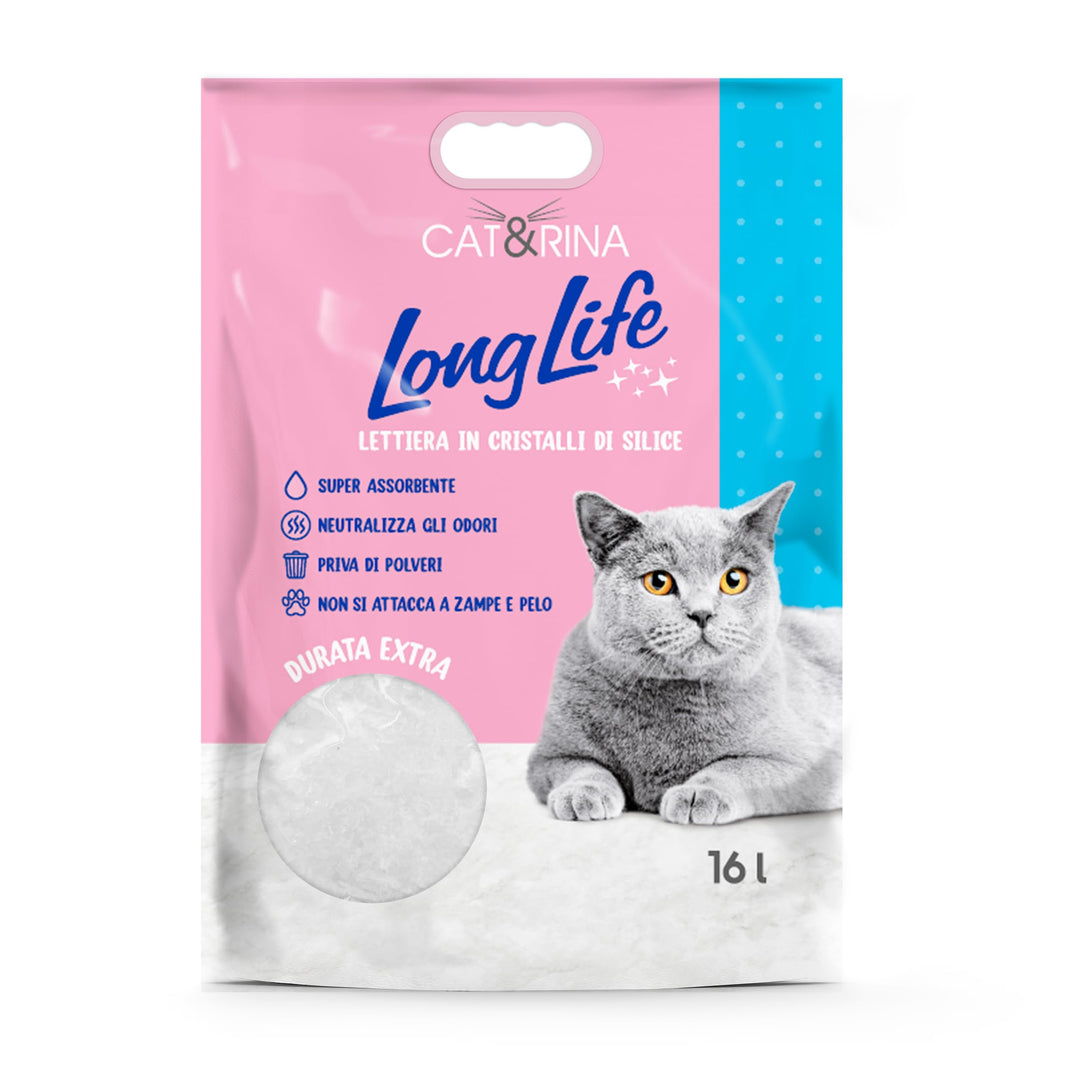 CAT&RINA Long Life Super Absorbent Silica, Silikat Katzenstreu. Staubfrei und sicher. Geruchsneutral