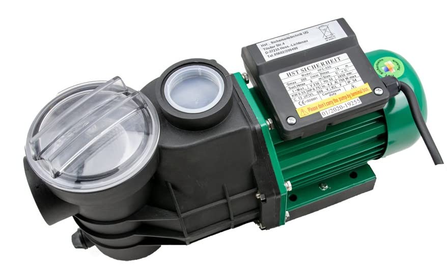 HST Leis Poolpumpe 12m3, 12000 Liter/Std, 550 W I Erweiterbare Filterpumpe mit geringer Energieaufna