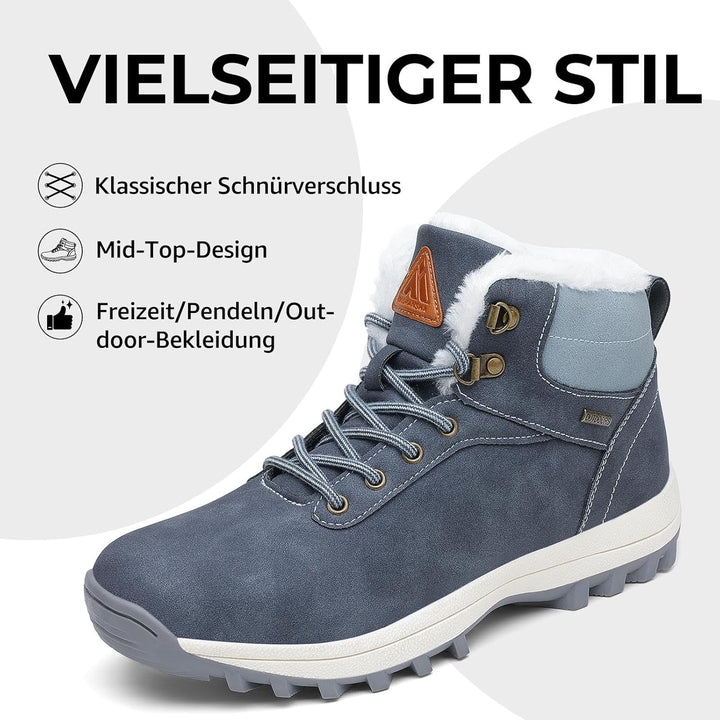 Mishansha Unisex Winterschuhe Herren Warme Gefütterte Winterstiefel Damen Wasserabweisend Wanderschu