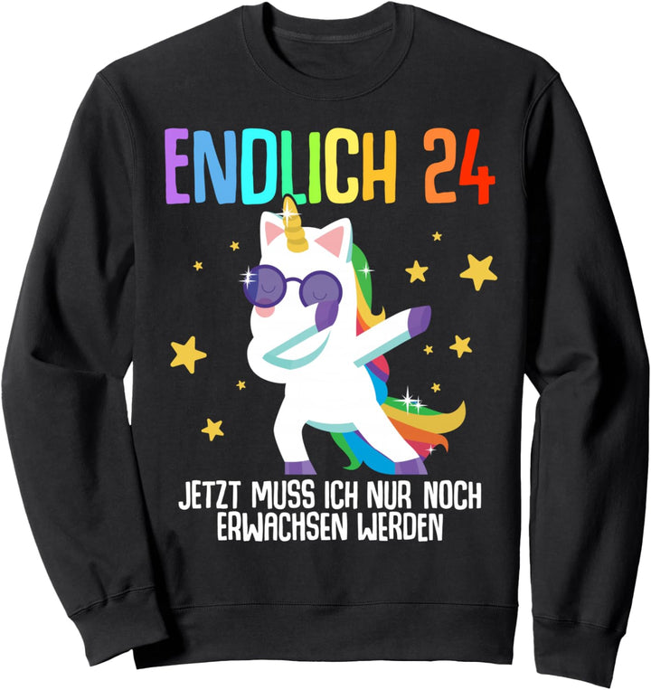24. Geburtstag Mann Frau 24 Jahre 2000 Deko Lustig Geschenk Sweatshirt