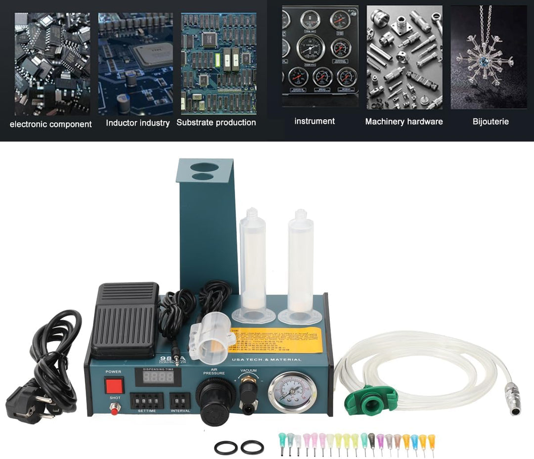 ECUTEE Auto Klebstoffspender 220V Digital Display Auto Glue Dispenser Solder Paste Liquid Dropper Co