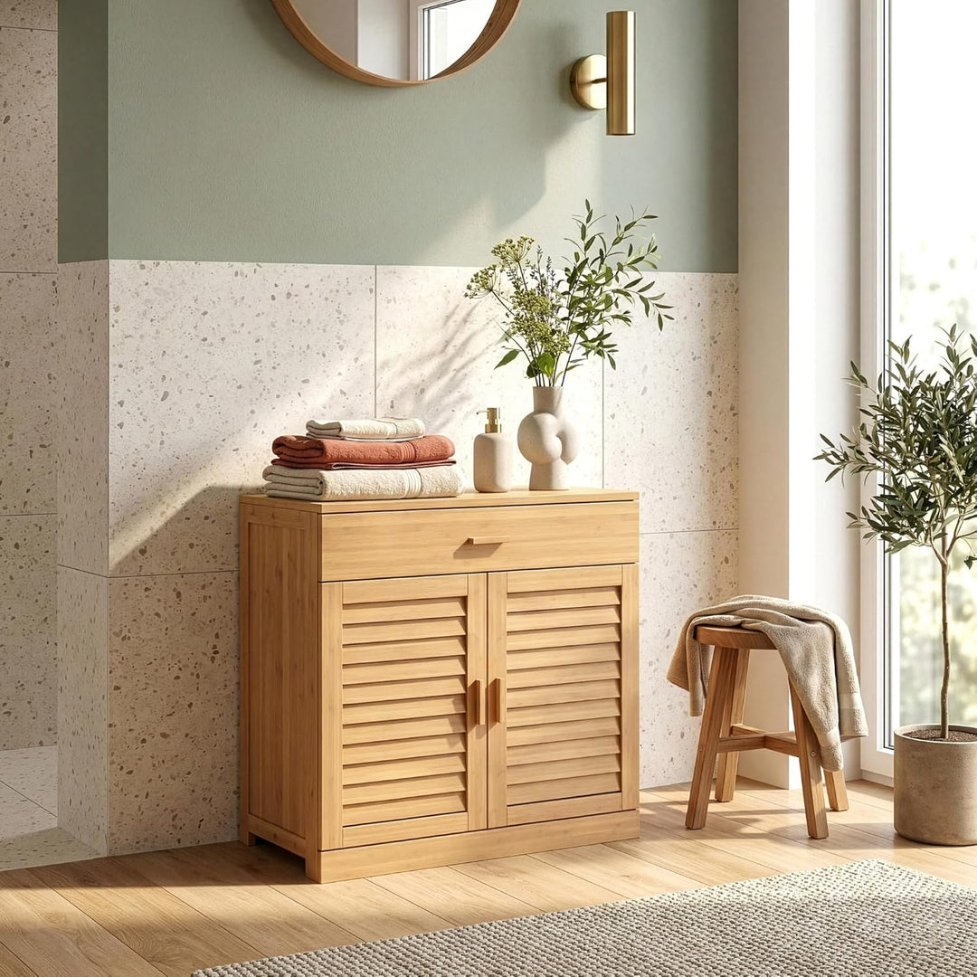 [en.casa] Schuhschrank Aarela mit 2 Türen Schrank schmal mit Schublade Flurschrank 3 Ebenen Schuhkom
