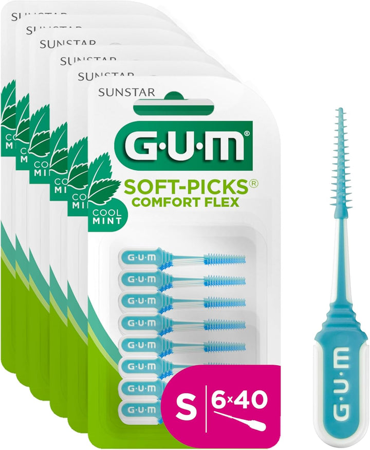 GUM Soft-Picks Comfort Flex Mint Interdentalreiniger | Erfrischender Minzgeschmack | Zahnreinigung u