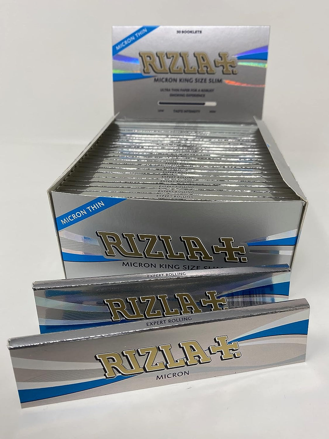 RIZLA Micron Zigarettenpapier, ultradünn, King Size, silberfarben