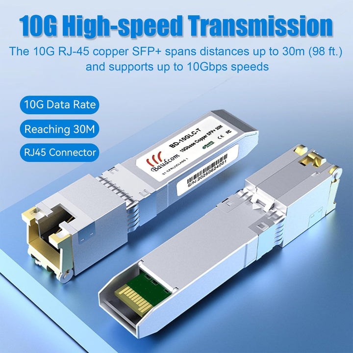 SFP-RJ45 10G Kupfer 30 Meter, 10GBase-T SFP+-Transceiver-Modul kompatibel mit Cisco SFP-10G-T-S, TP-