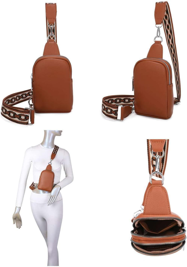 ITALYSHOP24 OBC DAMEN TASCHE Crossbody Bodybag Sling Rucksack Crossover Handytasche Schultertasche B