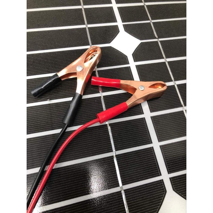 Solarbetriebenes Solarpanel, 30 W, 12 V, mit Siliziumzellen und Zangen