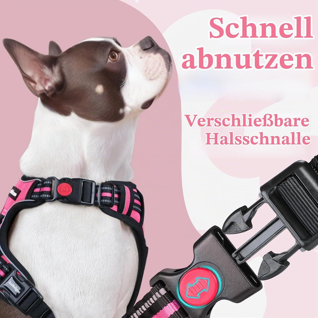 rabbitgoo Hundegeschirr Grosse Hunde, Verstellbare Geschirr Hund ohne Zug &amp; Würgen, Anti Zug hundege