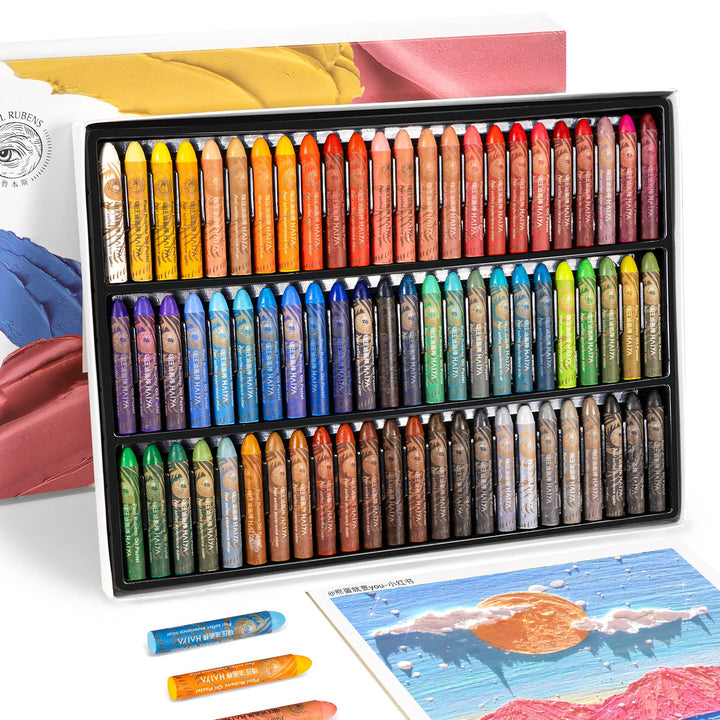 Paul Rubens Ölpastellkreide Set, 72 Farben Oil Pastels Weiche Pastellfarben für Künstler, Studenten
