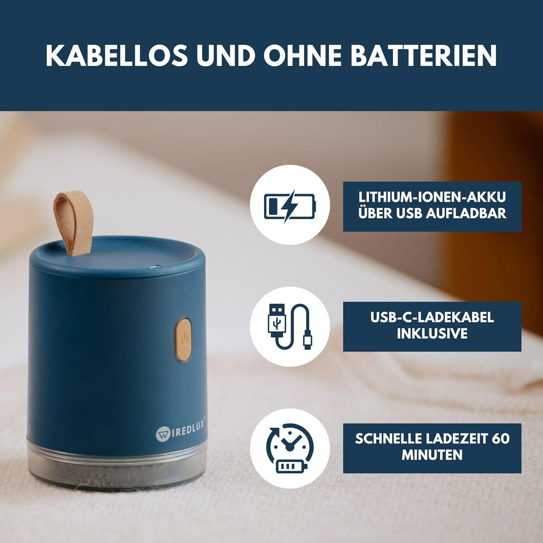 Fusselrasierer elektrisch – Fusselentferner & Entfussler für Kleidung, kompakt & tragbar – wiederauf