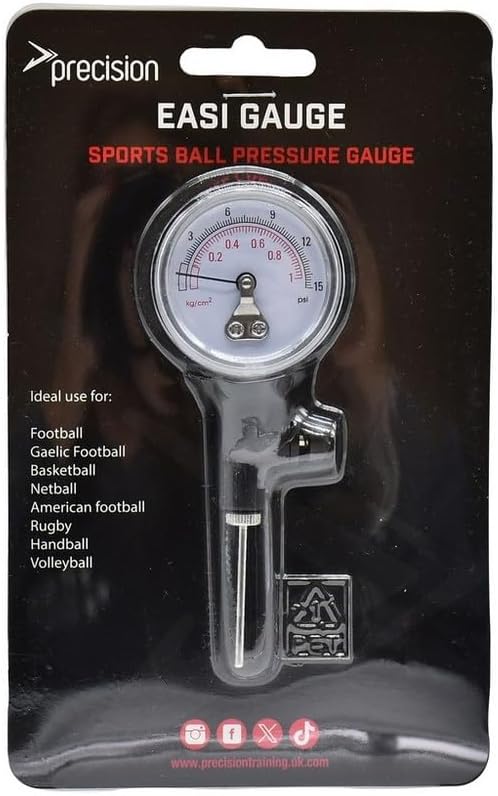 Precision Training Football Pressure Gauge schwarz schwarz Einheitsgrösse, Einheitsgrösse