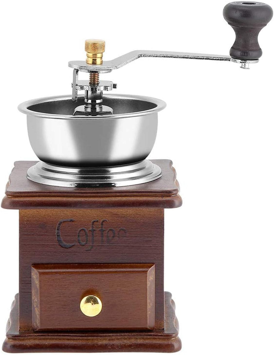 Vintage Classic Holz manuelle Kaffeemühle Walze Getreidemühle Handkurbel Keramikkern Pfeffer