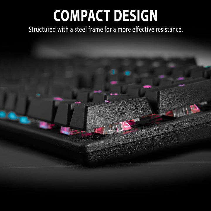 SPYCO Challenge KE-111, Mechanisce Gaming-Tastatur, italienisches Layout, einstellbare LED- Hintergr