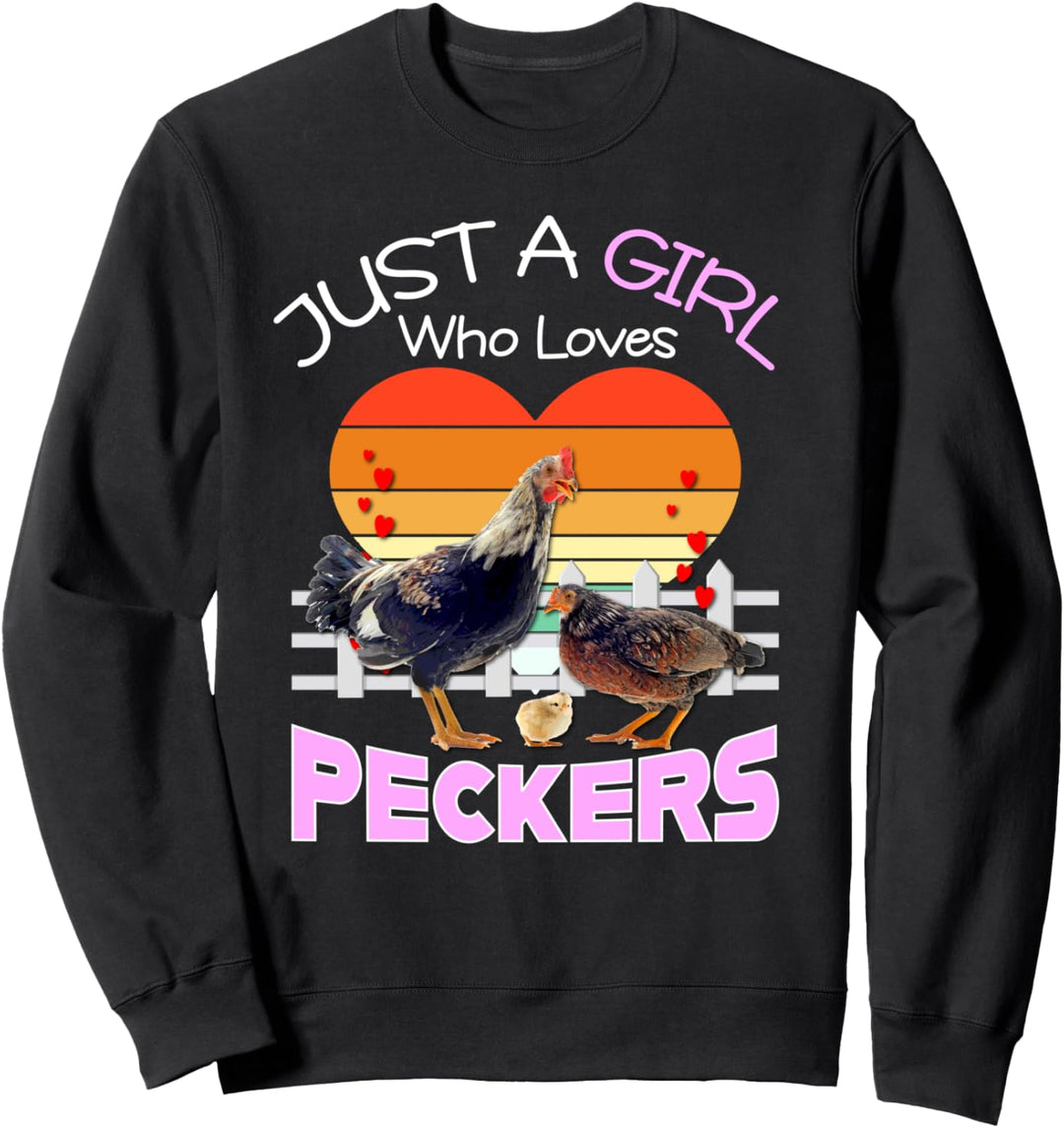 Nur ein Mädchen, das Peckers Cute Funny Design liebt Sweatshirt