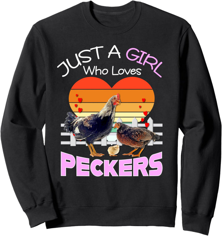 Nur ein Mädchen, das Peckers Cute Funny Design liebt Sweatshirt