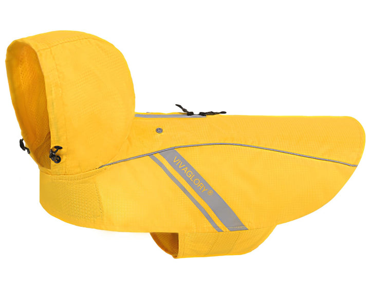 VIVAGLORY Wetoff Hunderegenmantel, Regenmantel Hund für Winter, Hunderegenjacke, Wasserdicht & Refle